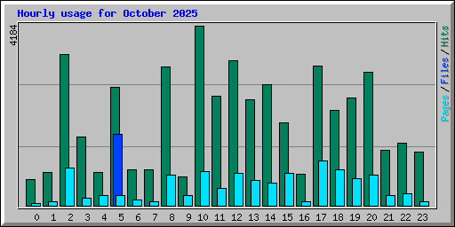 Hourly usage for October 2025