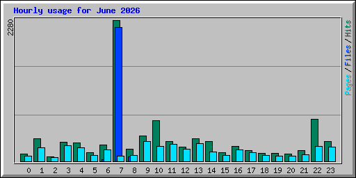 Hourly usage for June 2026